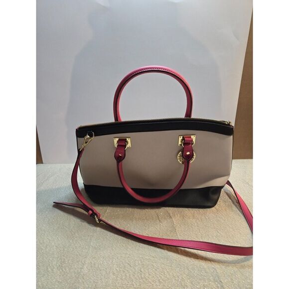 Anne Klein Cream, Pink and Black Double Strap Tote Purse NWOT - Picture 9 of 10